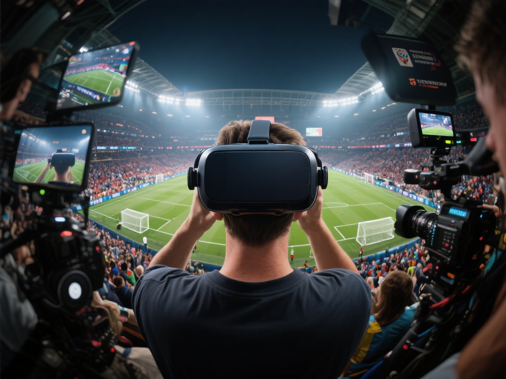 以某次国际足球赛事为例，平台通过VR技术为用户呈现